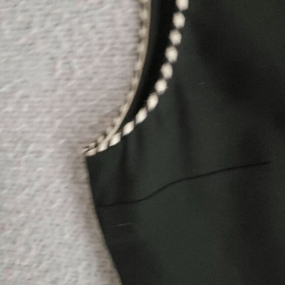 DVF Diane Von Furstenberg Women's LEELOU Braid Trim V Neck Sheath Dress 12 - Picture 9 of 9